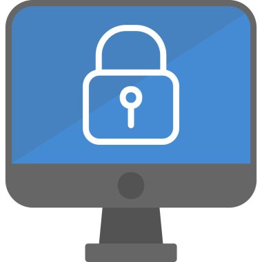 Asma kilit simgesinin vektör illüstrasyonu