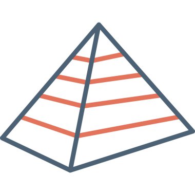Piramit. Web simgesi basit illüstrasyon