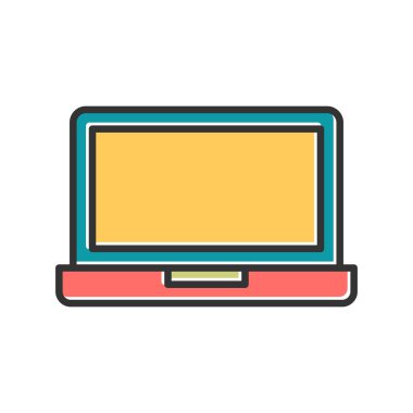 Bilgisayar. Web simgesi basit illüstrasyon