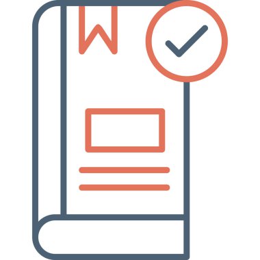 Kitap denetimi simgesi, modern tasarım illüstrasyonu