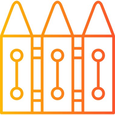 Basit bir çit simgesinin vektör çizimi