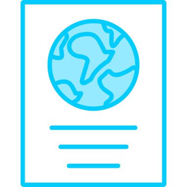 Pasaport simgesi. Basit resimleme 