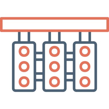 Trafik ışığı simgesi, vektör illüstrasyonu