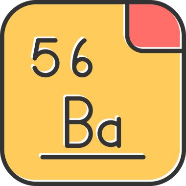 Baryum simgesi vektör illüstrasyonu