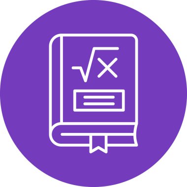 Matematik kitabı simgesi, modern tasarım illüstrasyonu