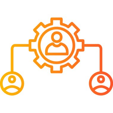 Seo ve teknoloji simgesinin vektör illüstrasyonu