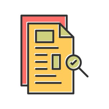 belge simgesi vektör illüstrasyonu