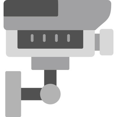 CCTV kamera simgesi, vektör illüstrasyonu basit tasarım