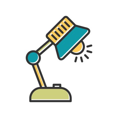 simple web icon, vector illustration of table lamp 
