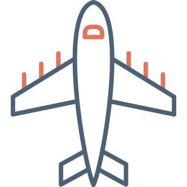 Uçak. Web simgesi basit illüstrasyon