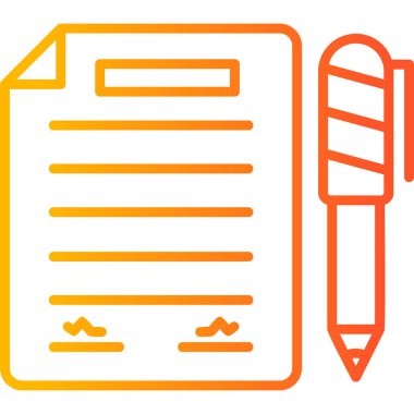 Contract icon, vector illustration simple design