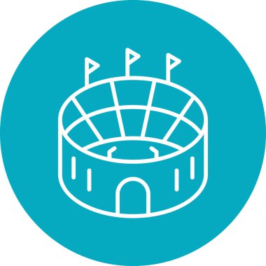 Stadyum ikonu. Web basit illüstrasyonu