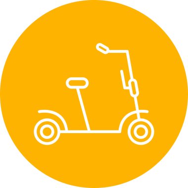 Çizgi scooter ikonu. vektör illüstrasyonu 