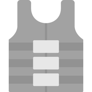 Renkli düz güvenlik yelek vektör simgesi