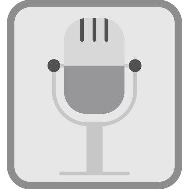 mikrofon simgesi vektör illüstrasyonu