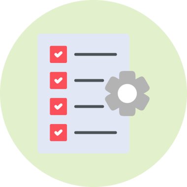 Kontrol listesi. Web simgesi basit illüstrasyon