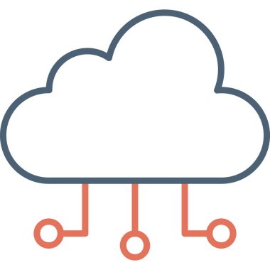 vector cloud technology icon illustration