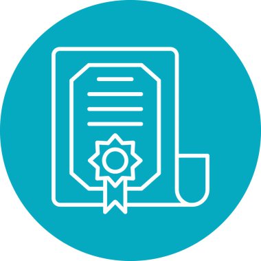 Sertifika. Web simgesi basit tasarım 