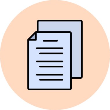 Belge simgesinin vektör illüstrasyonu