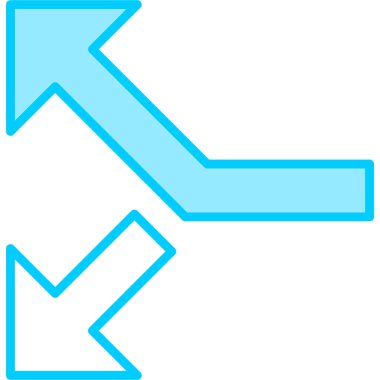 Yol web simgesini böl basit tasarım