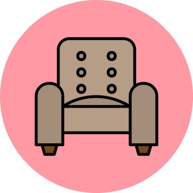 Kanepe. Web simgesi basit illüstrasyon