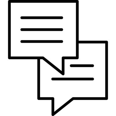 Sohbet mesajı. Basit resimleme