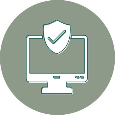 Güvenlik Web simgesi basit illüstrasyon