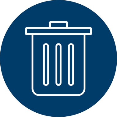 Çöp kutusu simgesinin vektör illüstrasyonu 