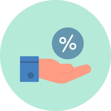 İndirim. Web simgesi basit illüstrasyon 