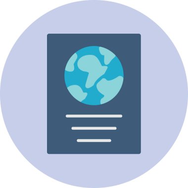 Pasaport simgesi. Basit resimleme 