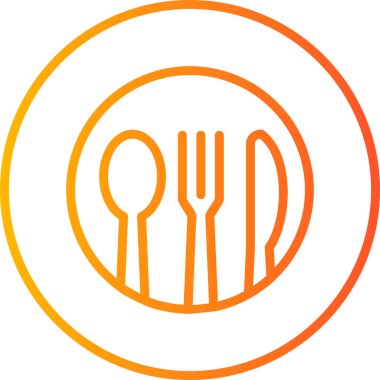 çatal simgesi vektör illüstrasyonu