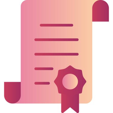 Sertifika. Web simgesi basit tasarım 