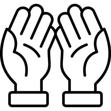 Eldiven. Web simgesi basit illüstrasyon