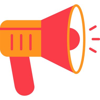 Megafon ikonu vektör illüstrasyonu