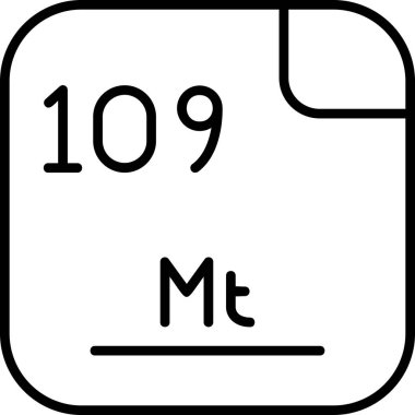 Meitnerium, kimyasal element, web basit illüstrasyon