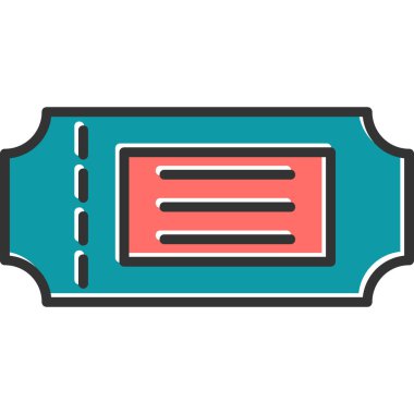 bilet ikonu vektör illüstrasyonu