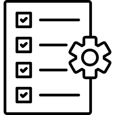 Kontrol listesi. Web simgesi basit tasarım