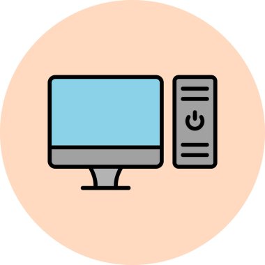 Bilgisayar. Web simgesi basit illüstrasyon 