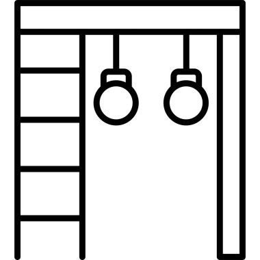 Spor salonu çubukları modern simge, vektör illüstrasyonu