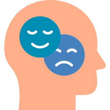 Çift kutuplu modern ikon vektör illüstrasyonu