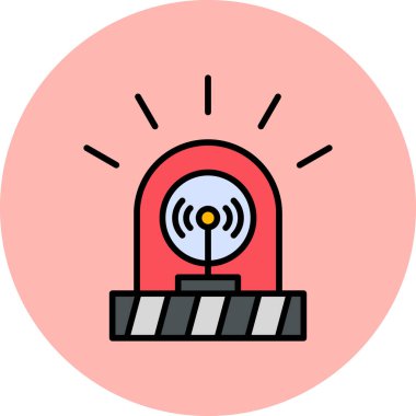 Siren modern simge, vektör çizimi 