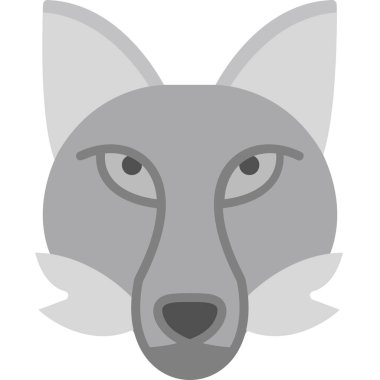 fox face çizgisi vektör simgesi