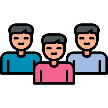 Grup modern simgesi, vektör illüstrasyonu