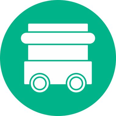 Yemek arabası. Web simgesi basit illüstrasyon