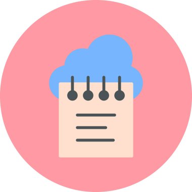 vector cloud technology icon illustration