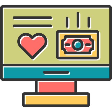 Modern simge ve vektör illüstrasyonunu finanse eder