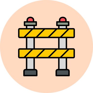 Trafik Engelli Ağı simgesi basit illüstrasyon