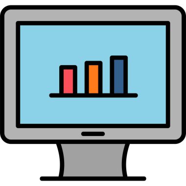 grafik ikonu vektör illüstrasyonu