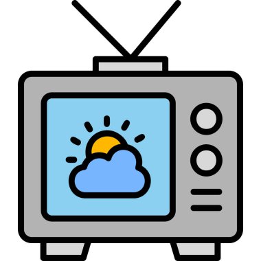TV simgesi vektör illüstrasyonunda iklim