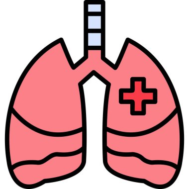 Ciğerler. Web simgesi basit tasarım